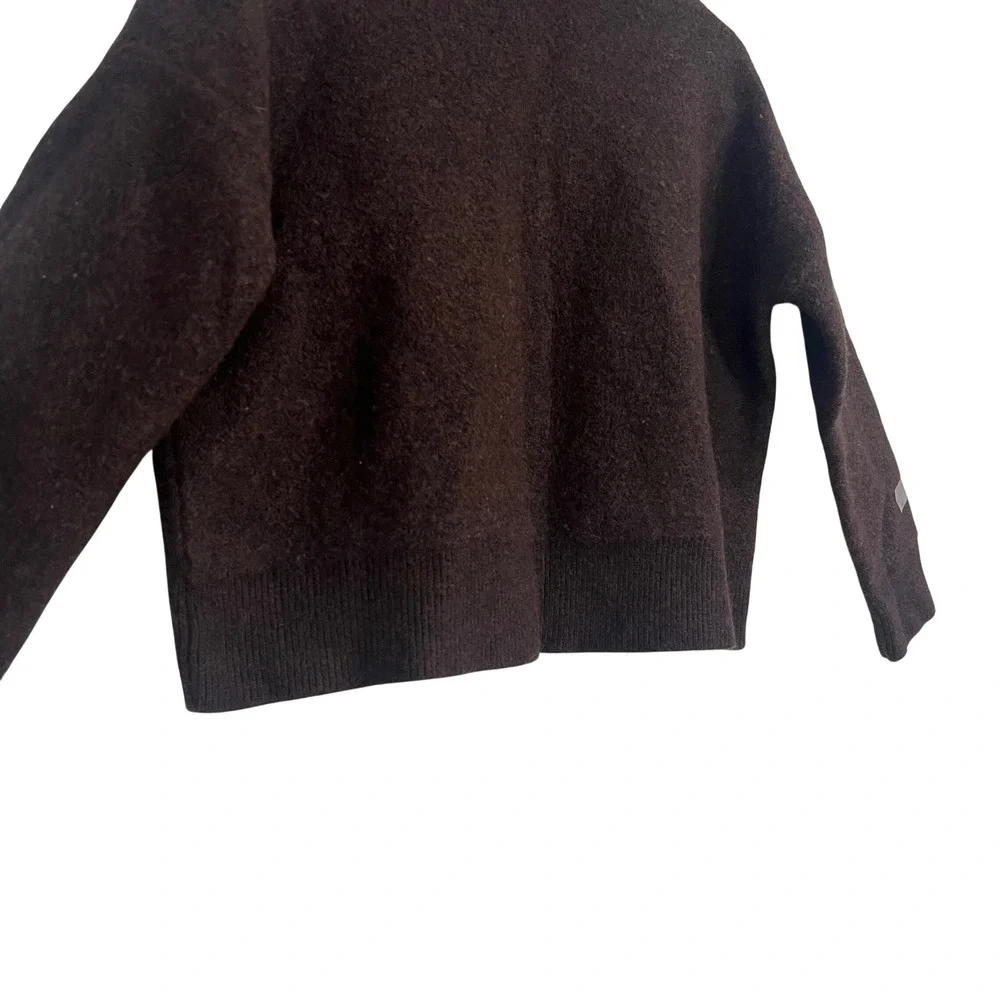 Tahari Extra Fine Merino Wool Mock Neck Sweater Brown‎ XL - Picture 4 of 9